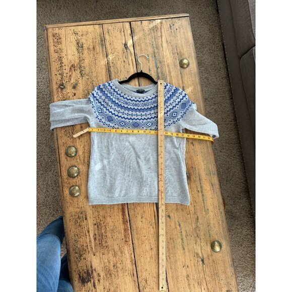 Talbots Women's‎ Gray Sweater Size MP long sleeve round neck polyester rayon - Picture 6 of 6